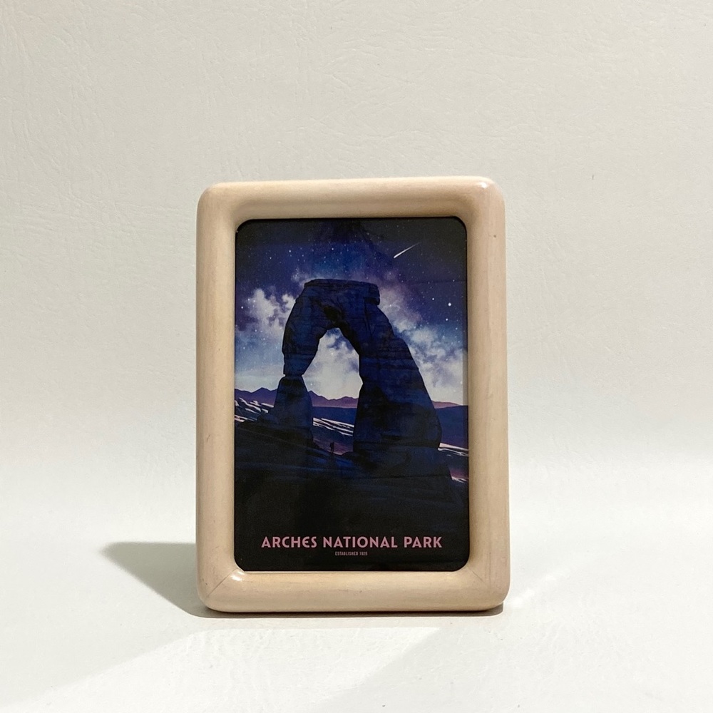 Vintage Regent Gallery Solid Wood 4x6 Picture Frame Arches National Park Print